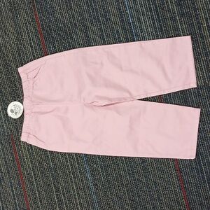 Zutano Pink Twill Cropped Pants Size 6 NWT